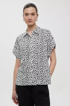 Блузка свободного силуэта с коротким рукавом