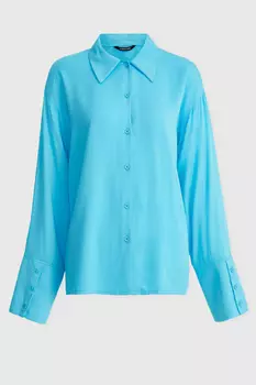 Блузка свободного силуэта с отложным воротником