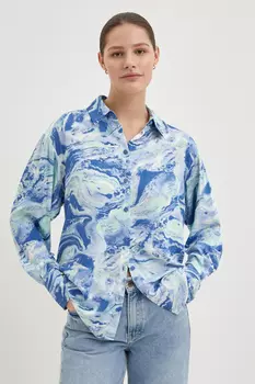 Блузка свободного силуэта с принтом