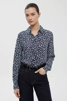 Блузка свободного силуэта с принтом