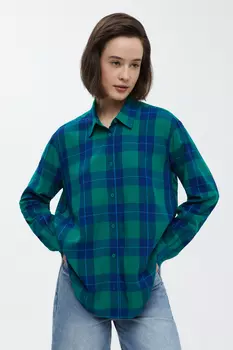 Блузка в клетку свободного кроя