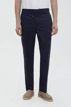 Брюки из хлопка полуприлегающего силуэта