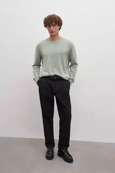 Брюки из хлопка полуприлегающего силуэта