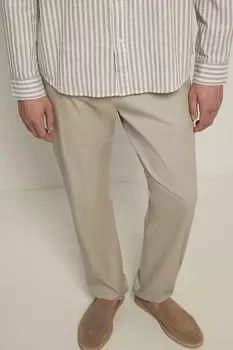 Брюки из хлопка прямого кроя