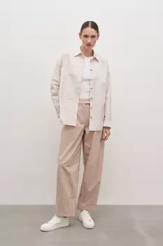 Брюки из хлопка с эластичным поясом