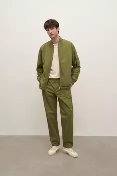 Брюки из хлопка зауженного кроя