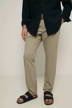 Брюки из хлопка зауженного кроя