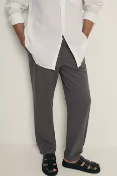 Брюки из хлопка зауженного кроя