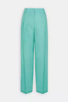 Брюки из конопляной ткани широкого кроя