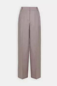 Брюки из конопляной ткани широкого кроя