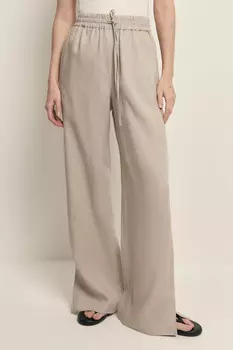 Брюки изо льна на резинке