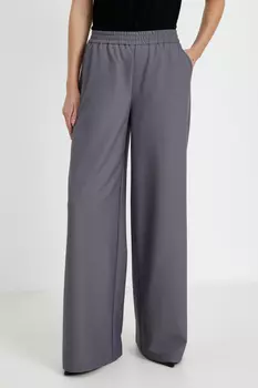 Брюки широкого кроя на резинке
