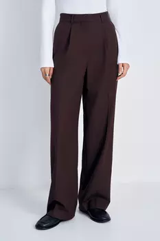 Брюки со стрелками широкого силуэта