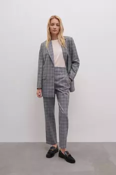 Брюки в клетку с вискозой