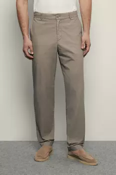 Брюки зауженного кроя из хлопка
