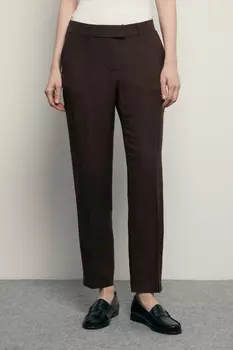 Брюки зауженного кроя с добавлением льна