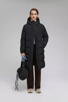 Длинный пуховик с натуральным пухом