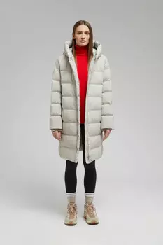 Длинный пуховик с натуральным пухом