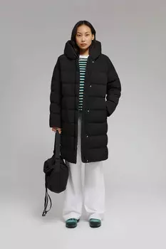 Длинный пуховик с натуральным пухом