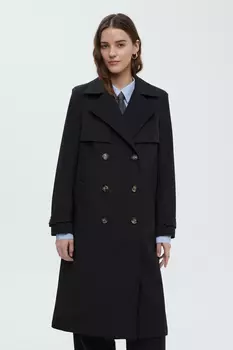 Двубортный тренч с поясом