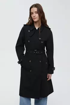 Двубортный тренч с рукавом реглан