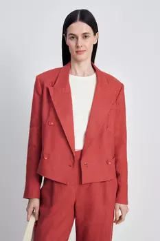 Двубортный укороченный жакет