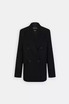 Двубортный жакет с добавлением льна