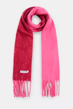 Двухцветный шарф с бахромой