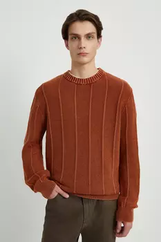 Джемпер из хлопка полуприлегающего силуэта