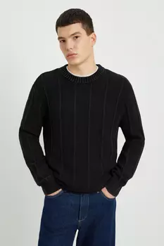 Джемпер из хлопка полуприлегающего силуэта