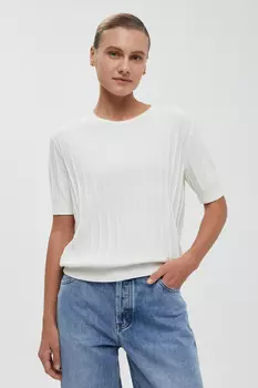 Джемпер из хлопка с коротким рукавом