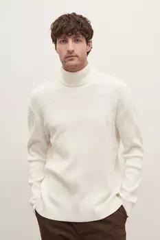 Джемпер из хлопка с воротником-стойкой