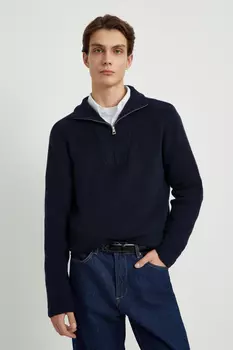 Джемпер на молнии с воротником-стойкой