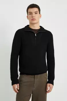 Джемпер на молнии с воротником-стойкой