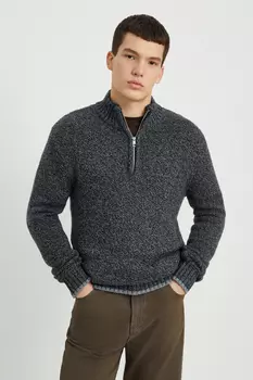 Джемпер на молнии с воротником-стойкой