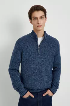 Джемпер на молнии с воротником-стойкой