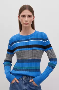 Джемпер полуприлегающего силуэта из хлопка