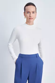 Джемпер приталенного силуэта с воротником-стойкой