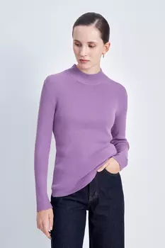 Джемпер приталенного силуэта с воротником-стойкой