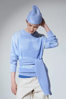 Джемпер прямого силуэта из термоткани