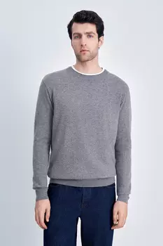 Джемпер прямого силуэта с округлым вырезом