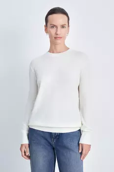 Джемпер прямого силуэта с округлым вырезом