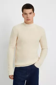 Джемпер прямого силуэта с шерстью