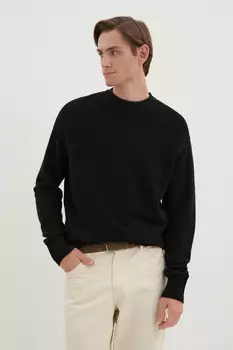 Джемпер прямого силуэта с шерстью