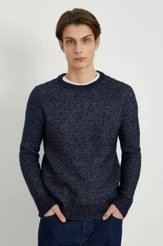 Джемпер прямого силуэта с шерстью