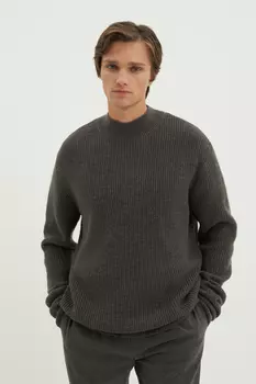 Джемпер прямого силуэта с шерстью