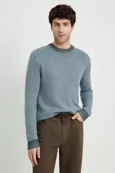 Джемпер прямого силуэта с шерстью