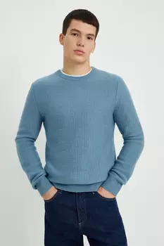 Джемпер прямого силуэта с шерстью