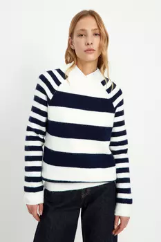 Джемпер прямого силуэта с шерстью