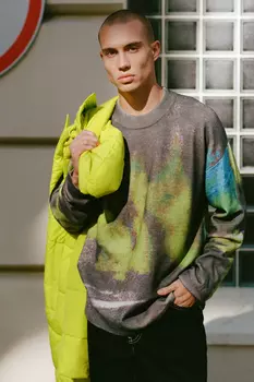 Джемпер прямого силуэта с шерстью